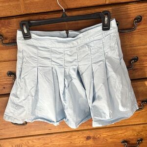 Light Blue Pleated Skirt